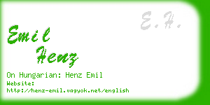 emil henz business card